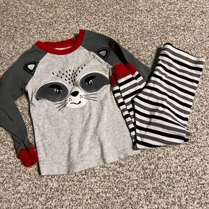 Member’s Mark Raccoon Kids Pajama Set in Gray and Red
